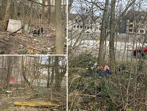 Unansehnliche Grünanlage in der Essener City